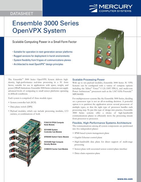 Ensemble 3000 Series OpenVPX System - dynamic c4 pte. ltd.