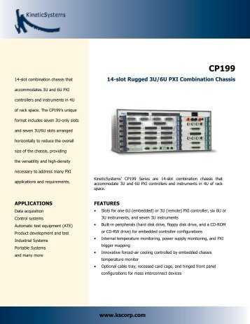 14-slot Rugged 3U/6U PXI Combination Chassis www.kscorp.com