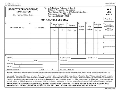 ID-3u - U.S. Railroad Retirement Board