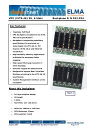 VPX (VITA 46) 3U, 6 Slots Backplane P/N 033-924 - Elma Electronic