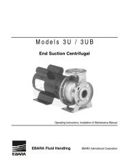 3U/3UB IOM - EBARA Fluid Handling