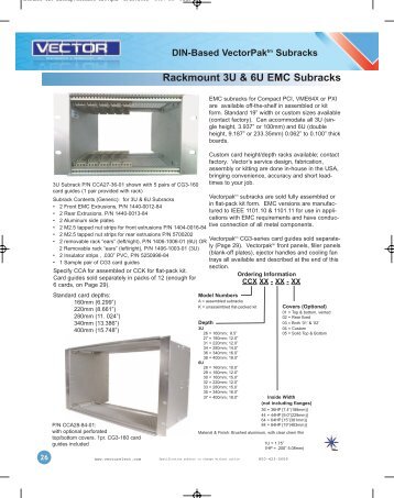 DIN-Based VectorPaktm Subracks - Vector Electronics