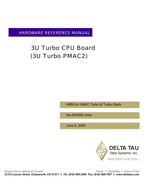 ^2 3U Turbo CPU Board (3U Turbo PMAC2) - Delta Tau