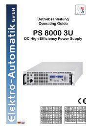 Operating Guide PS 8000 3U Power Supply Series - EA-Elektro ...