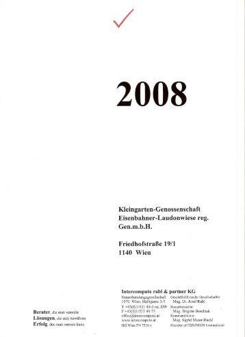 Kleingarten-Genossenschaft Eisenbahner-Laudonwiese rege Gen ...