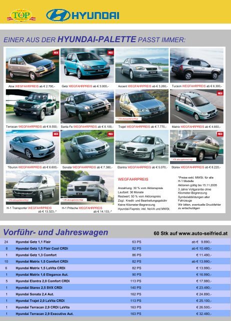 Vorführ- und Jahreswagen - AUTO-SEIFRIED Mitsubishi Hyundai