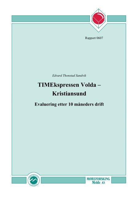 TIMEkspressen Volda – Kristiansund - Møreforsking Molde