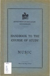 handbook to the course of study music - Memorial University's ...