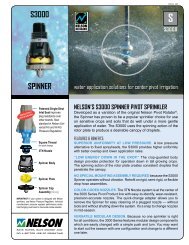 S3000 Spinner Literature - Nelson Irrigation