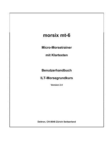 morsix mt-6 Micro-Morsetrainer mit Klartexten ... - ILT-Schule