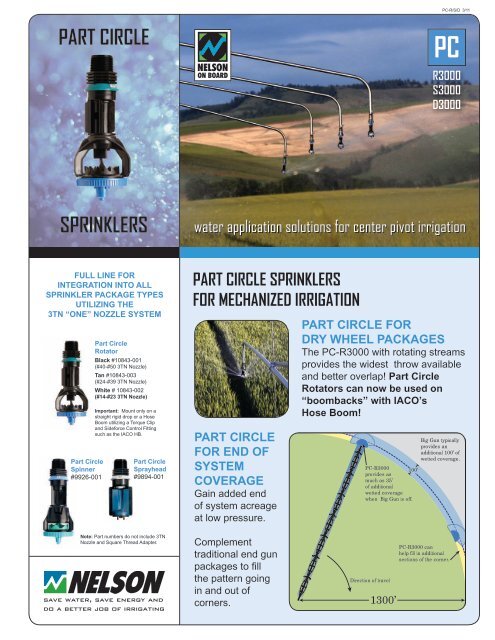 PART CIRCLE SPRINKLERS - Nelson Irrigation