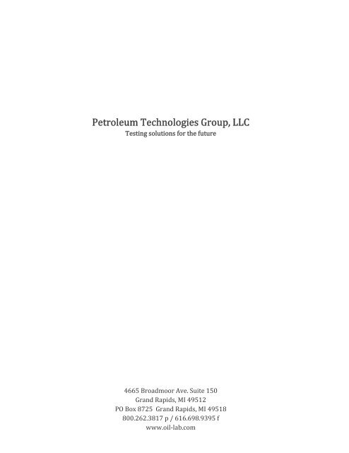 Petro tech brochure rev 3-1 - Petroleum Technologies