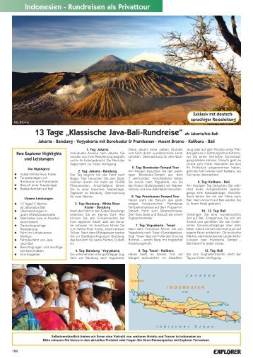 13 Tage „Klassische Java-Bali-Rundreise“ ab Jakarta/bis Bali