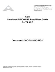 ASTi Simulated SINCGARS Panel User Guide for T4 ACE Document ...