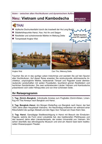 Neu: Vietnam und Kambodscha - Twerenbold Reisen AG