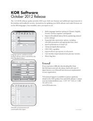 KOR Software Upgrade Instructions October 2012 - EXOwater.com