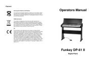 Operators Manual Funkey DP-61 II - Musikhaus Kirstein