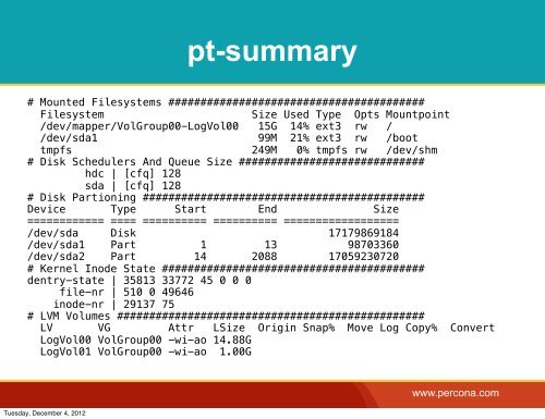 pt-mysql-summary - Percona