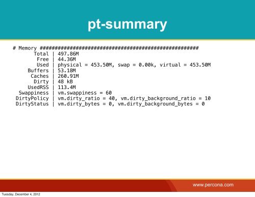 pt-mysql-summary - Percona