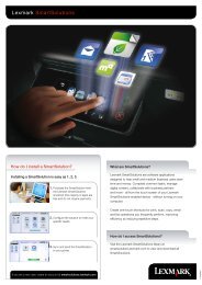 Lexmark SmartSolutions - Printers