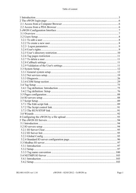 eWON General Reference Guide - eWON wiki