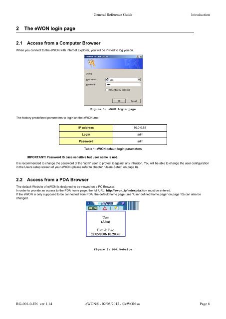 eWON General Reference Guide - eWON wiki