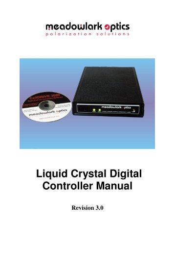 Liquid Crystal Digital Controller Manual - Meadowlark Optics