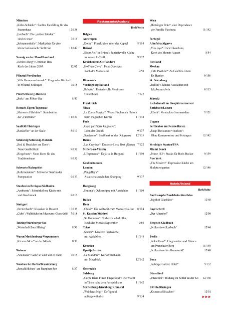 Halbjahresindex DER FEINSCHMECKER 2005-02