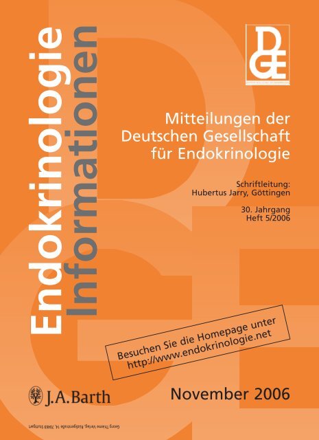November 2006 - Deutsche Gesellschaft für Endokrinologie