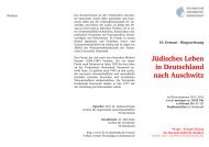 Jüdisches Leben in Deutschland nach Auschwitz - Institut für ...