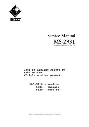 Service Manual - Arcade Otaku Wiki