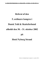DTS 5. ordinære kongres 2002 - Referat - Dansk Told & Skatteforbund