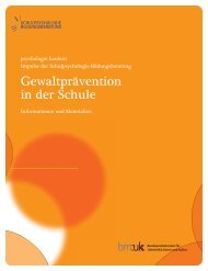 Gewaltprävention in der Schule - Schulpsychologie