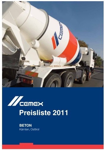 Preisliste 2011 BETON