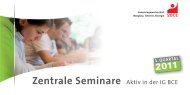 Zentrale Seminare Aktiv in der IG BCE - IG BCE - ALFELD