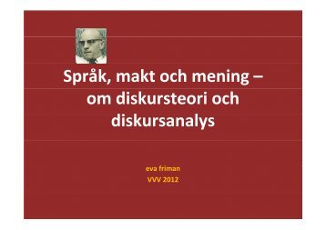 Diskursanalys - CSD Uppsala