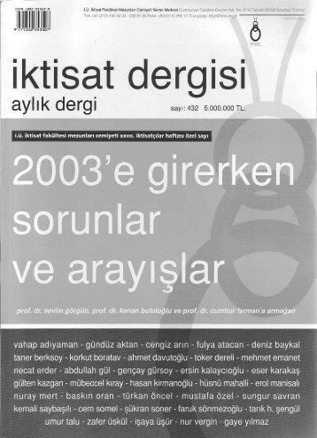 iktisat dergisi