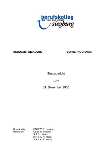 II. Planung der Schulentwicklung - Berufskolleg Siegburg