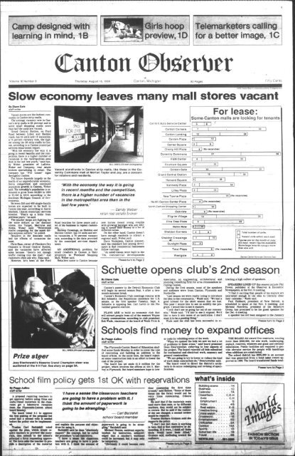 Slow economy leaves many mall stores vacant - Canton Public Library