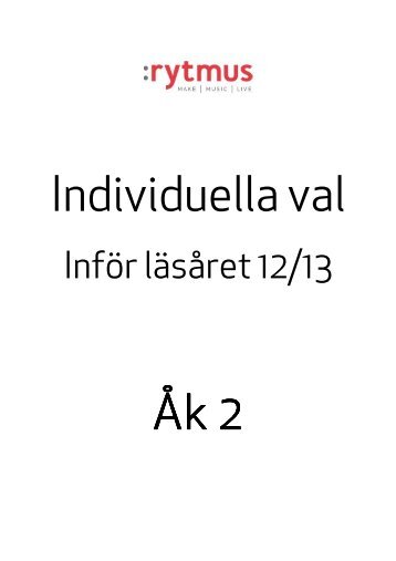 Inför läsåret 12/13 - Rytmus