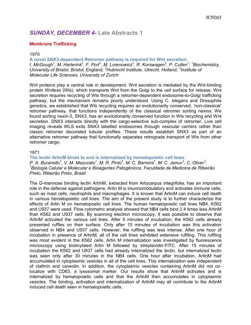 Sunday December 4 Late Abstracts 1 Molecular Biology Of The Sunday December 4 Late Abstracts 1 Molecular Biology Of The