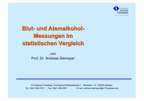 Blut- und Atemalkohol- Messungen im statistischen Vergleich - DigDok