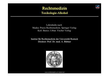 Forensische Toxikologie Alkohol - Institut für Rechtsmedizin ...