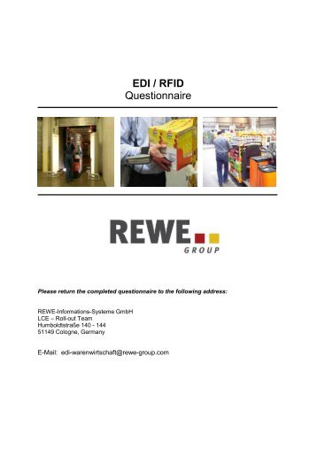 Questionnaire EDI RFID - REWE Group