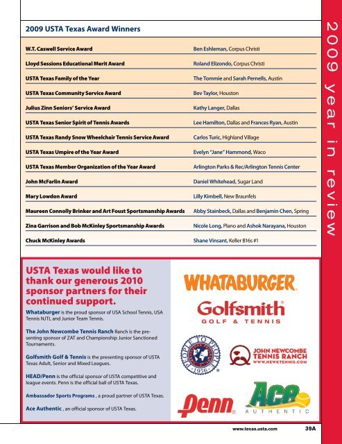 usta texas year in review - USTA.com