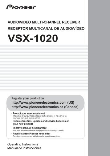 VSX-1020 - Pioneer Electronics