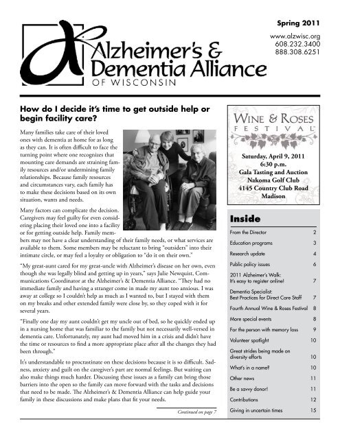 Inside - Alzheimer's & Dementia Alliance of Wisconsin