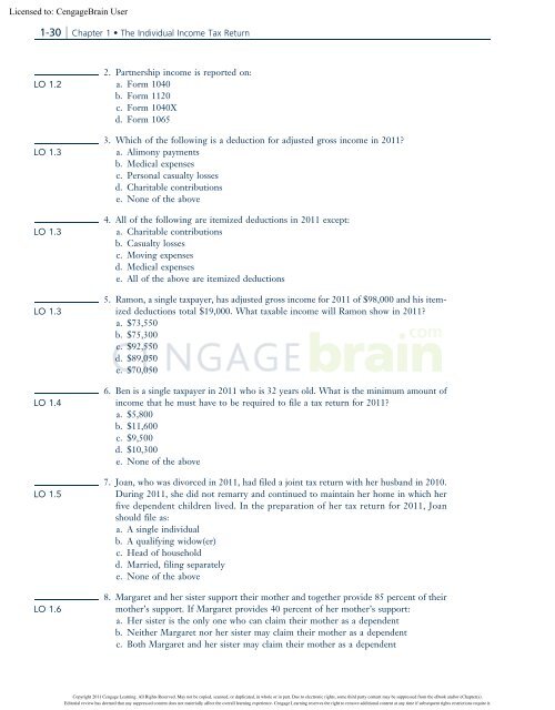 Income Tax Fundamentals 2012, 30th ed. - CengageBrain