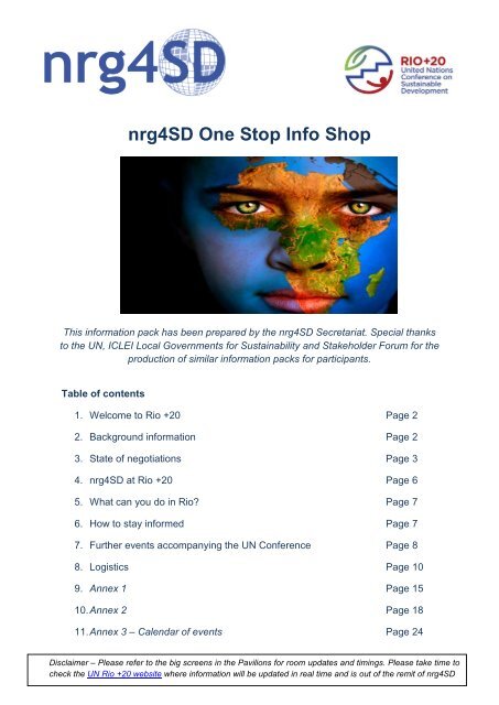 nrg4SD One Stop Info Shop