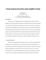 Circuit Analysis of Overdrive Tube Amplifier Circuits - University of ...